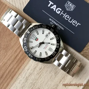 Tag Heuer Formula 1 White Dial Orologi Replica Bracciale in metallo Uomo Movimento automatico svizzero Orologio Clone 1:1