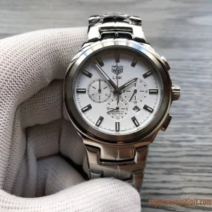 Tag Heuer Link White Dial Orologi Replica Bracciale in metallo Uomo Movimento automatico svizzero Orologio Clone 1:1