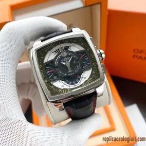 Tag Heuer Monaco Silver Dial Leather Strap Replica Watches Automatic Swiss Movement Clone 1:1