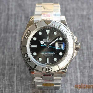 Rolex Yacht-Master Nero Lunetta Verde Orologi Replica Bracciale Acciaio Inossidabile Movimento Automatico Orologio Clone 1:1