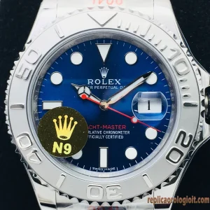 Rolex Yacht-Master Quadrante Blu Orologi Replica Bracciale in Acciaio Uomo Movimento Automatico Orologio Clone 1:1